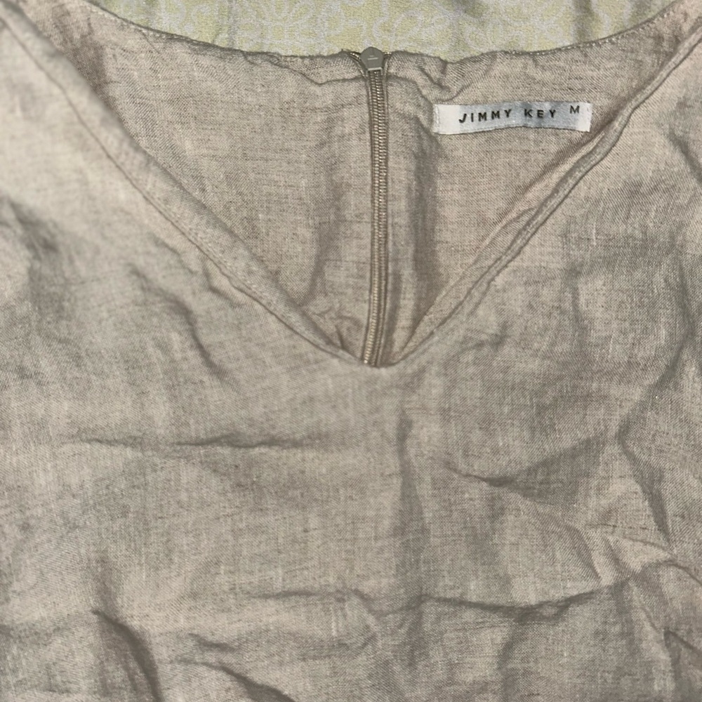 Cream linen Jimmy Key Maxi dress